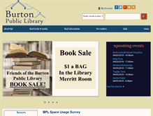 Tablet Screenshot of burtonlibrary.org